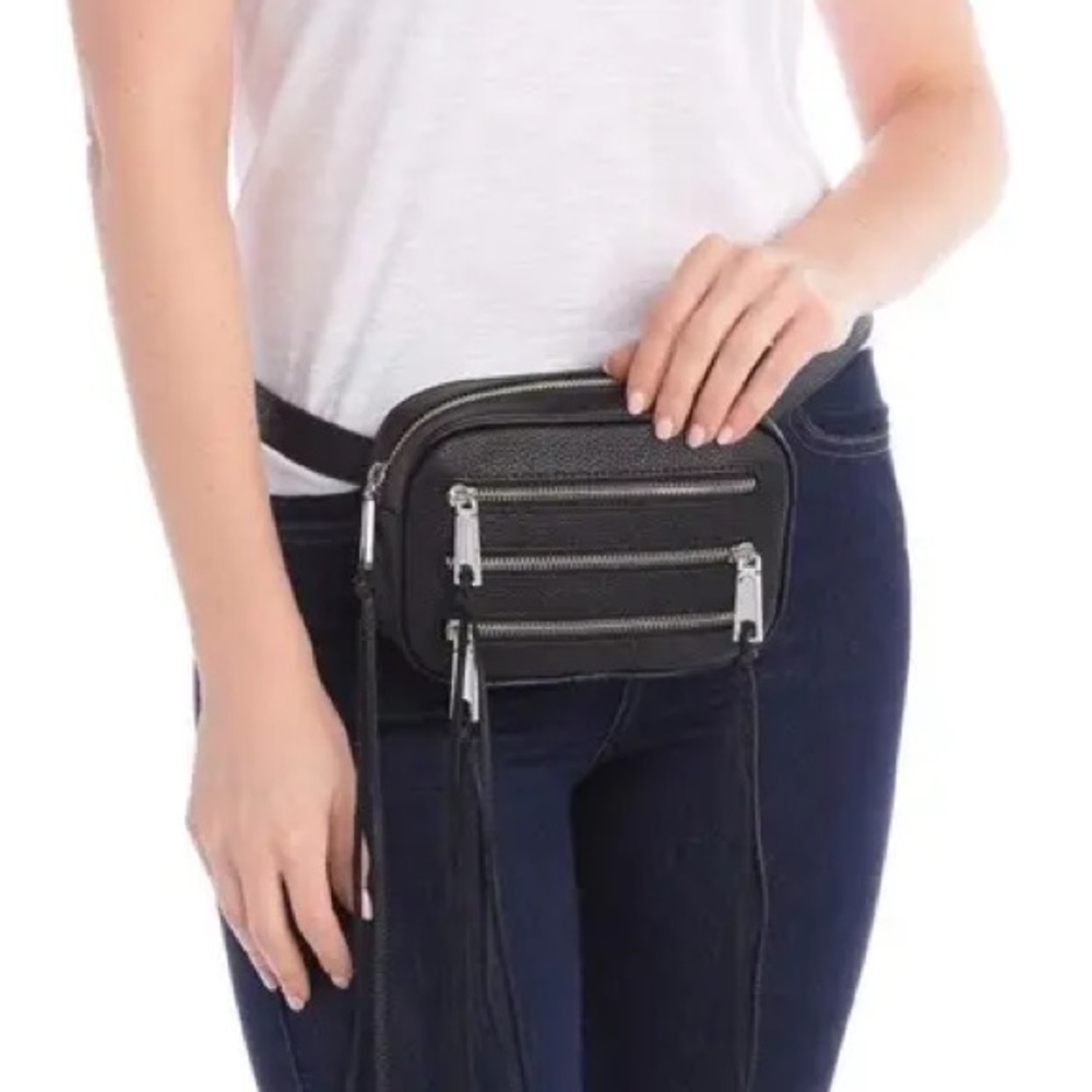 Rebecca Minkoff Black Crossbody Bag with Silver Accents